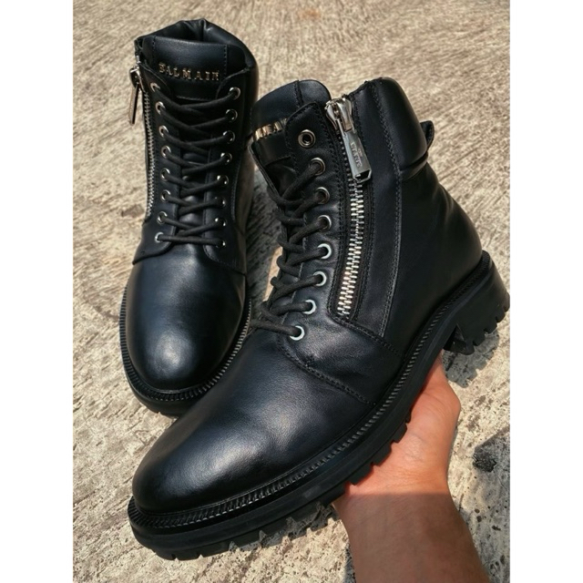 BALMAIN PARIS RANGER BOOTS - SEPATU BOOTS ITALY - SIZE 41 - 100% AUTHENTIC