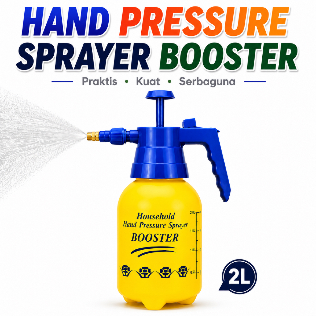 Hand Sprayer 2 Liter BOOSTER Pressure Sprayer Manual Alat Semprot Tanaman Disinfektan Burung Kebun T