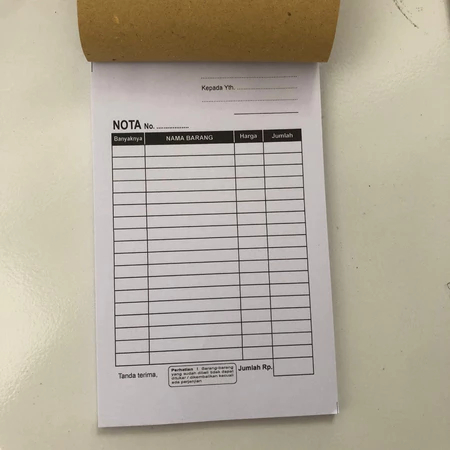 Buku Nota Kecil 10x16cm 1Ply  tidak rangkap  Polos kop kosongan 50 Lembar Untuk Olshop toko murah