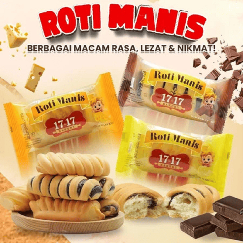 1717 Bakery Roti Manis 1 Dus Isi 36 Pics Mix/Campur (Repack)