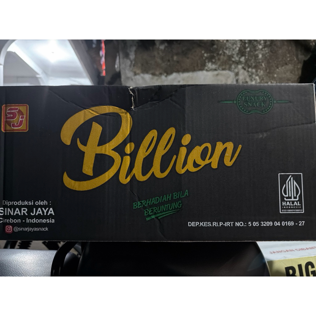 Snack Billion berhadiah 1dus 40pcs