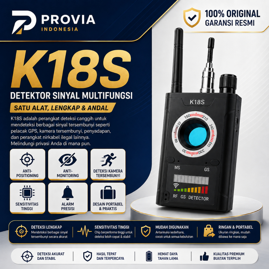 K18S GSM Signal Detector Anti Lacak Spy Car GPS Bug Detector RF Detector K18 S Anti Sadap Suara