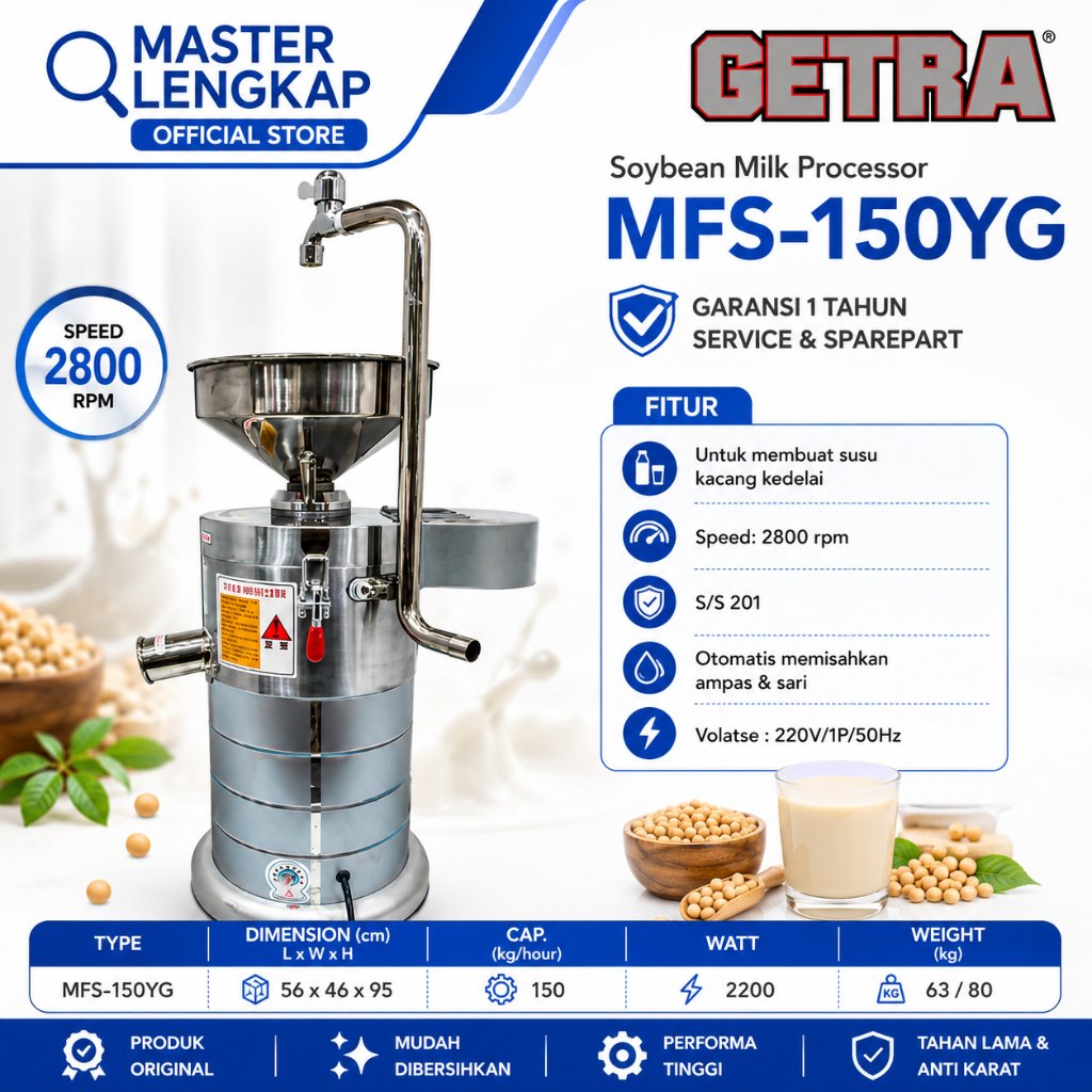 getra MFS-150YG Mesin Penggiling Kacang Kedelai
