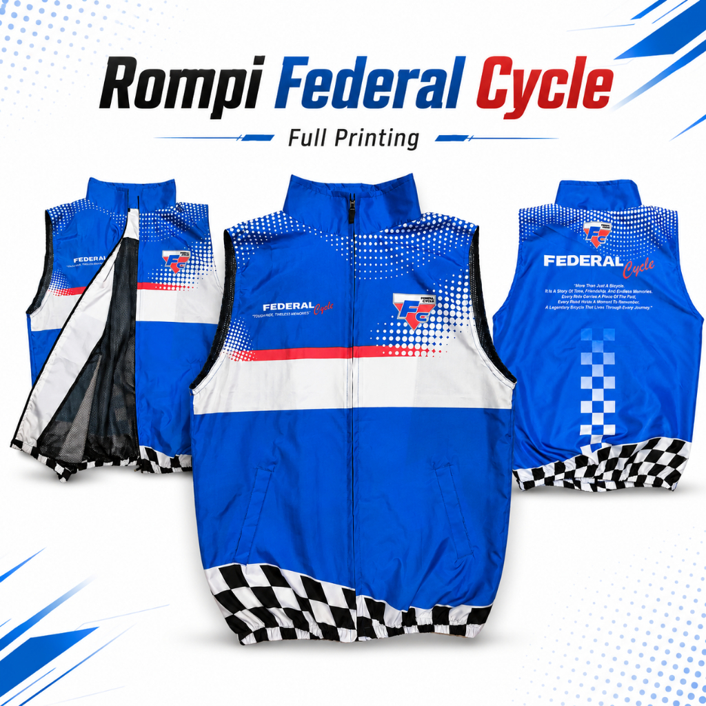 Rompi Sepeda Federal Cycle / Jaket Rompi Windbreaker Sepeda / Rompi Sepeda Federal / Rompi Federal C