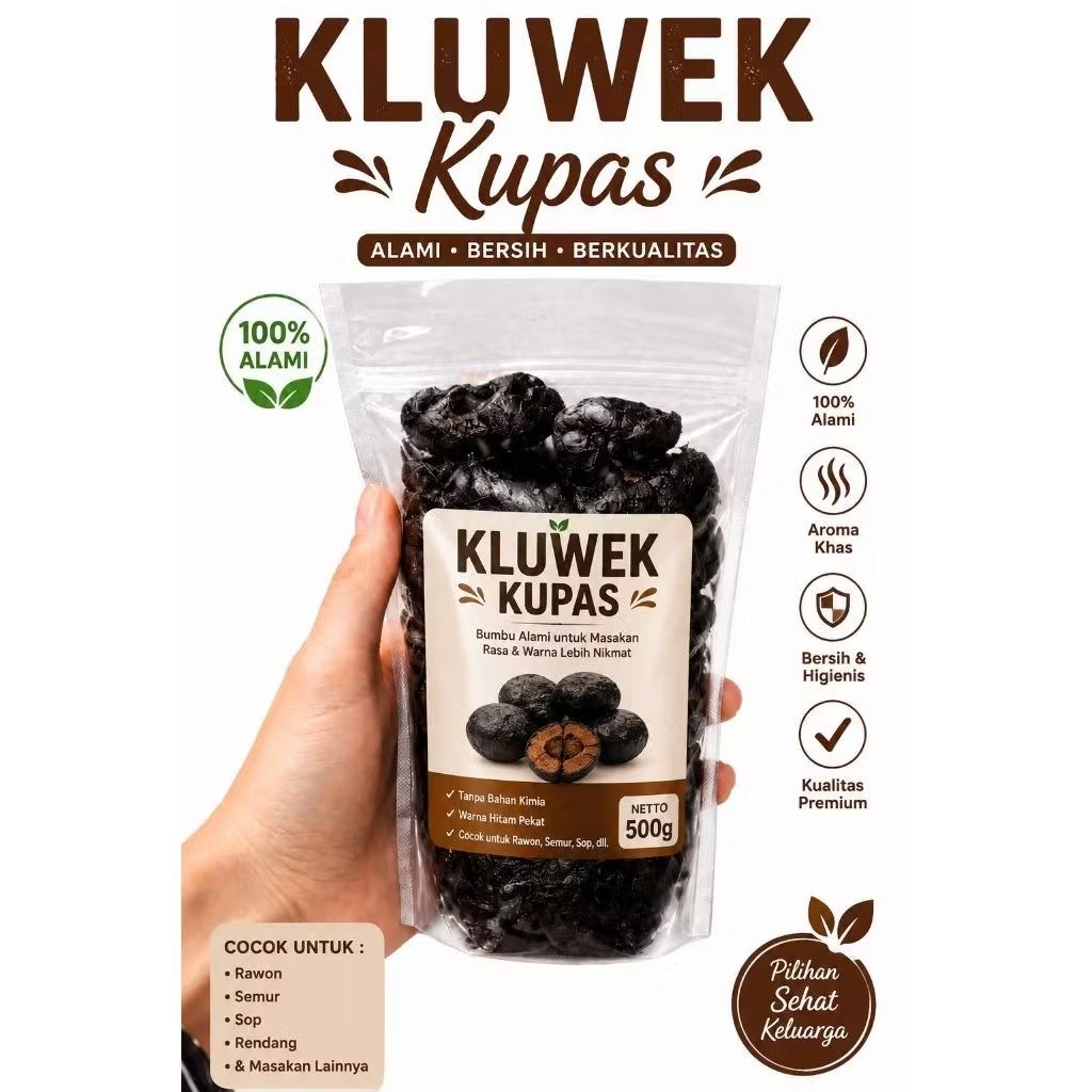 Kluwek Hitam Kupas Fresh 1Kg Untuk Rawon