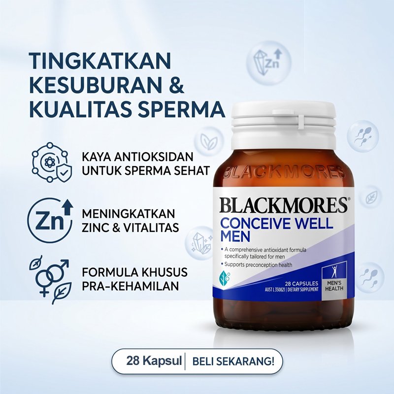 [Australia Versi] Blackmores Conceive Well Men 28 Tablet - Vitamin Promil Pria & Daya Tahan Tubuh