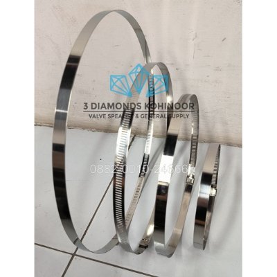 KLEM SELANG SS304 HOSE CLAMP FULL SS304 289-311 MM LEBAR 12MM
