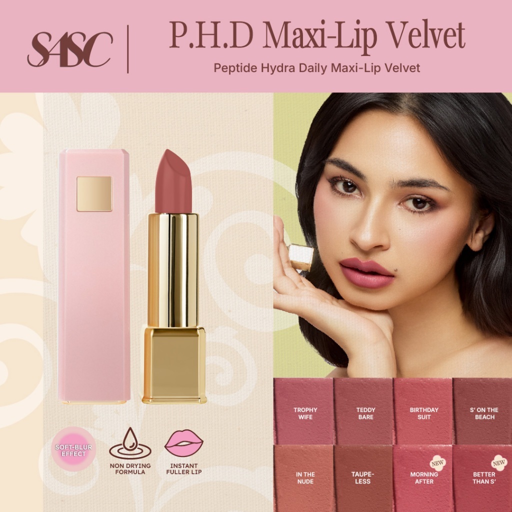 SASC P.H.D Maxi-Lip Velvet Lipstick Plump Effect - In The Nude (Light to Warm Undertone)