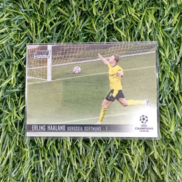 Erling Haaland #9 Borussia Dortmund  BVV Topps Stadium Club | Kartu Bola Karbol Erling Haaland Dortm
