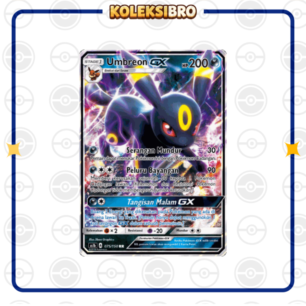 UMBREON GX 075/150 - as1b -POKEMON TCG