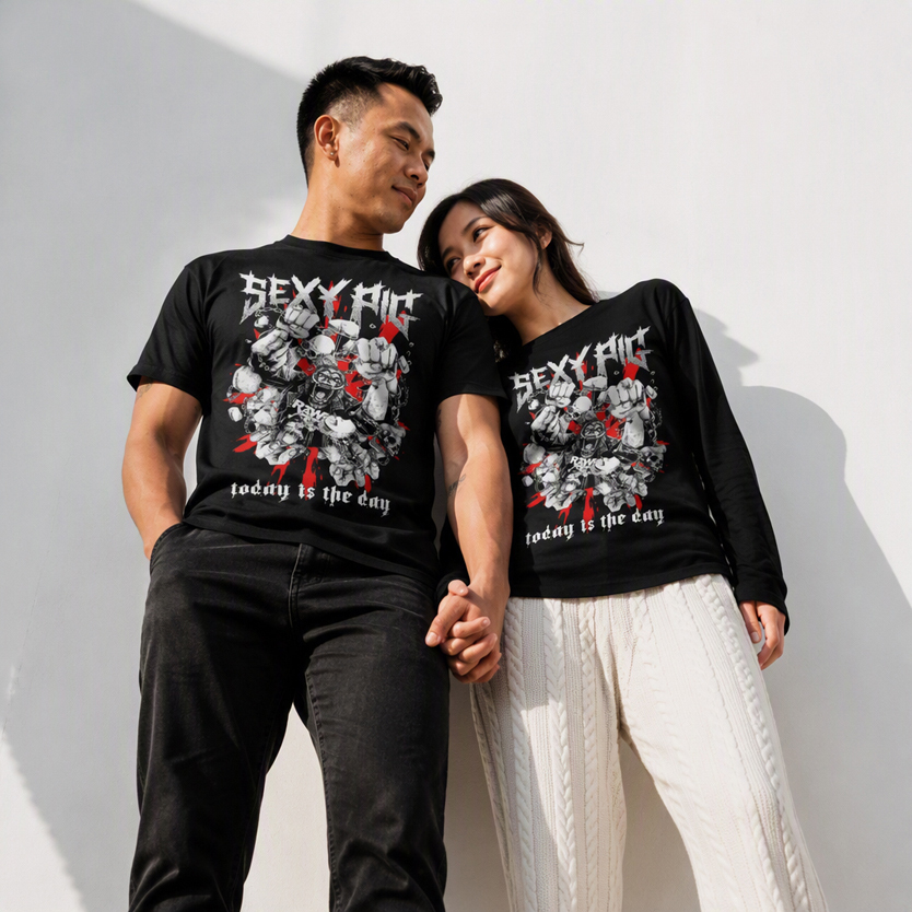 Kaos Sexy Pig Today Is The Day Tshirt 100% Cotton || Casual Unisex T-SHIRT || Lengan Pendek & Lengan