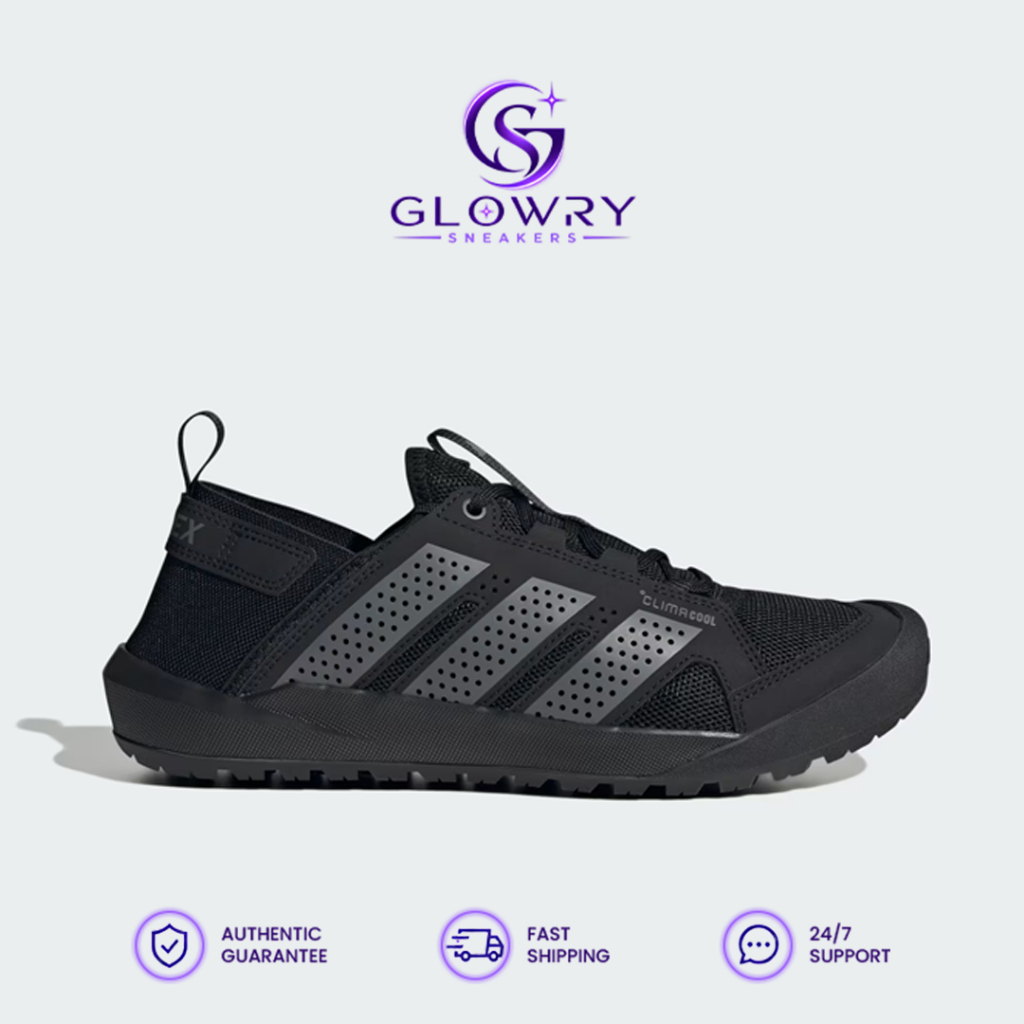 Glowry Sneakers - Sepatu Adidas Terrex Daroga Climacool Core Black Grey Four Unisex Outdoor Trail Ru