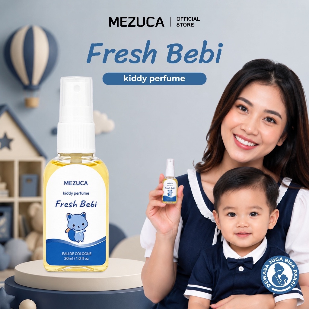 FRESH BEBI Parfum Anak Kiddy Series MEZUCA 30mL Eau De Cologne BPOM Wangi Bayi Tahan Lama
