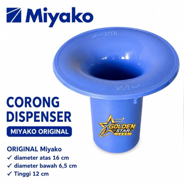 CORONG DISPENSER MIYAKO / PUNCHER TEMPAT TUTUP DISPENSER