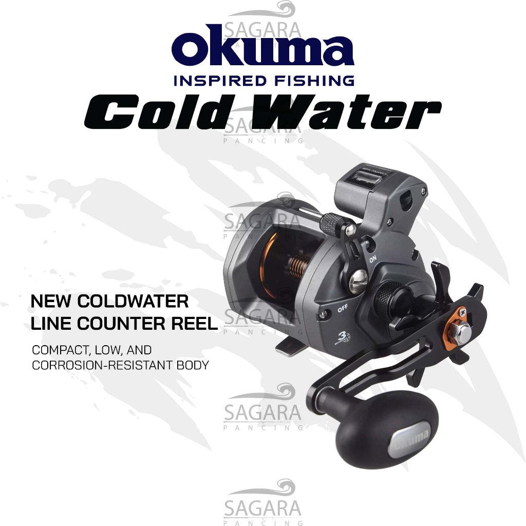 Reel Over Head Okuma ColdWater Dengan Penghitung Kedalaman | Reel Jigging | Reel Trolling
