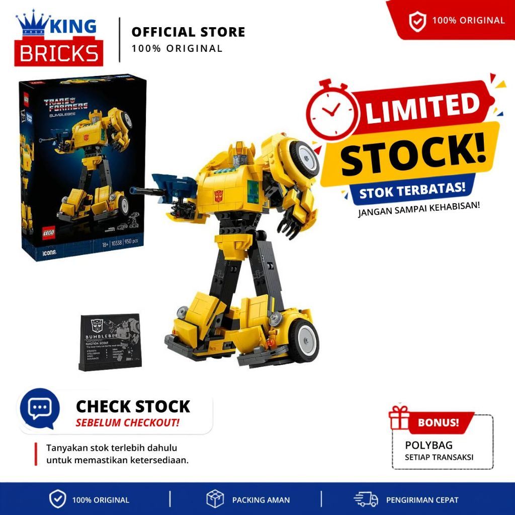10338 Bumblebee ICONS - Mainan Anak LEGO Robot Mobil Transformers Original Murah Jakarta