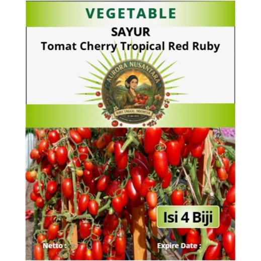 Bibit Unggul Indonesia Tomat Cherry Tropical Red Ruby | Biji Benih Tomat Cherry Tropical Red Ruby|To