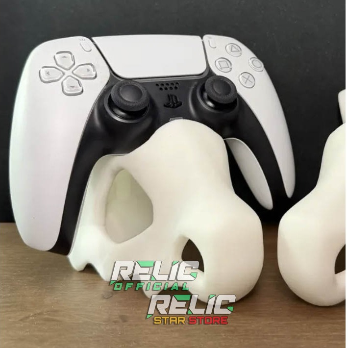 Kepala Cubone Stand Stik PS5 PS4 XBOX Pokemon Console Remote Stick Mainan Action Figure Statue Chibi