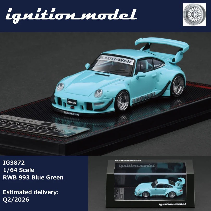 IG-3872 - Ignition Model 1/64 Porsche RWB 993 Blue Green