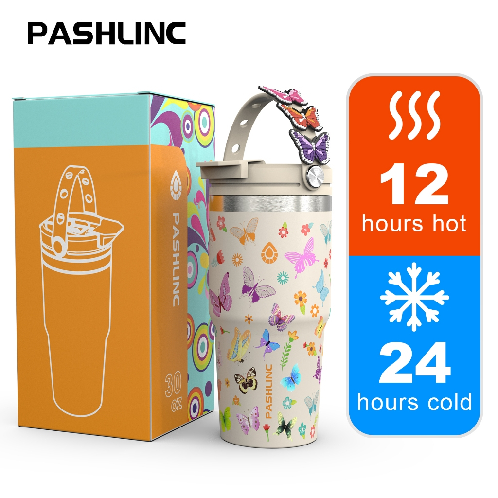 PASHLINC Tumbler Tahan Panas Dingin 24Jam Tumblr Premium Quality Stainless Botol Minum Aesthetic The