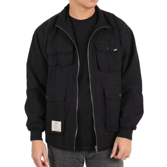 ORIGINAL WOLV Jaket Maverick Hitam Jaket Parka Wolv