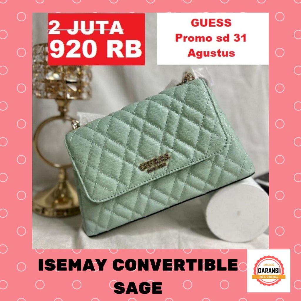 Tas Guess wanita seri ISEMAY CONVERTIBLE GUESS shoulder bag 100% Original Store