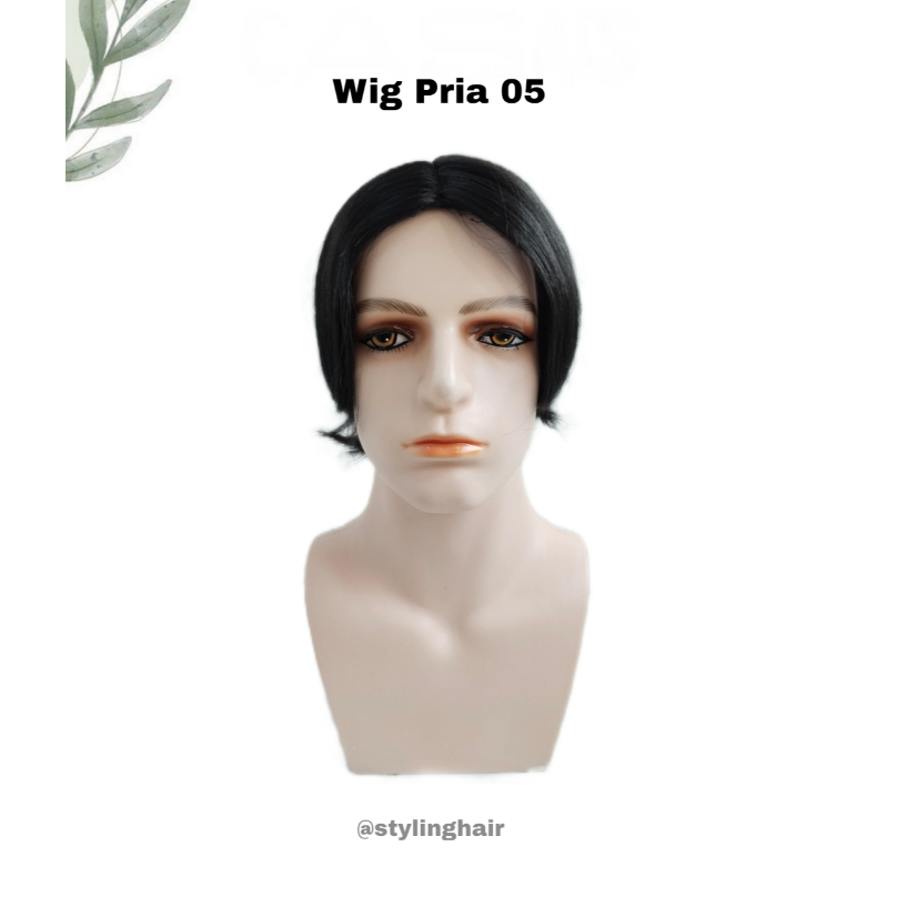 WIG 05/WIG PRIA HITAM LURUS/WIG HITAM/WIG RAMBUT SINTESIS