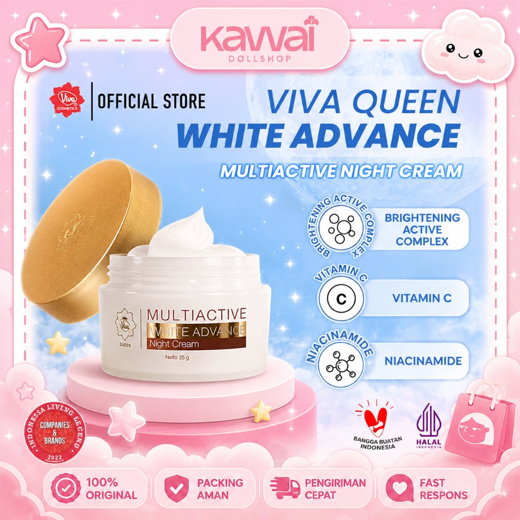 Viva Queen VIT C ACTIVE White Advance Night Cream with Niacinamide (BRIGHTENING, WHITENING & GLOWING