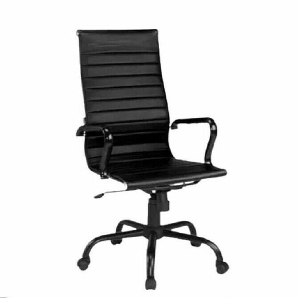 kursi kantor ergotec lx 907TR black rangka besi modern