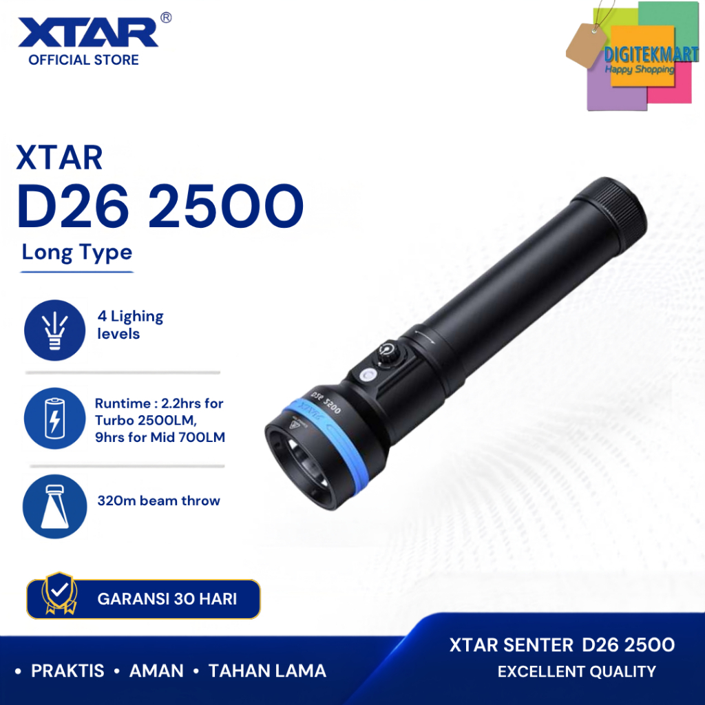 XTAR D26 2500 Senter Diving Long Short Type