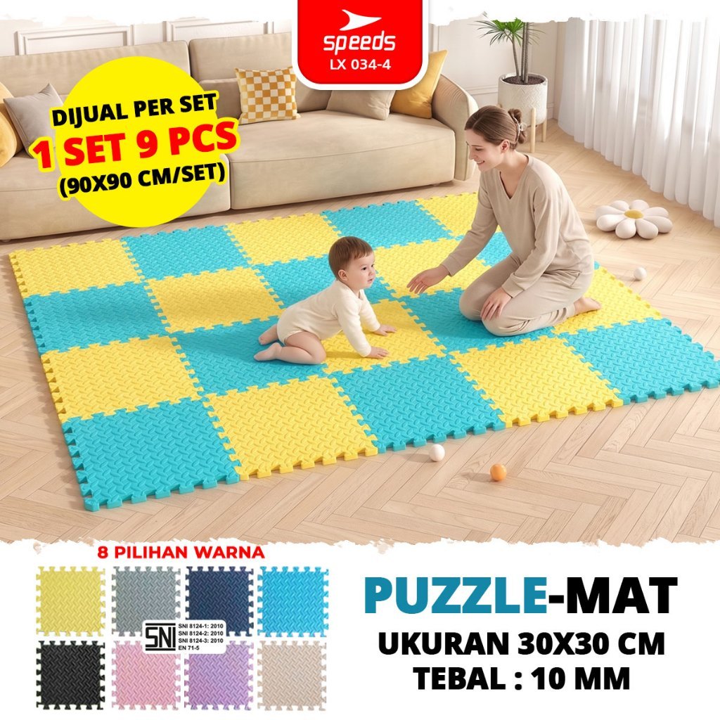 SPEEDS Matras EVA mat 30x30cm 10mm Matras Puzzle Anak Evamat Empuk Soft 034-4