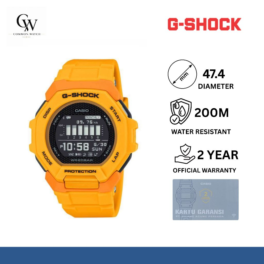 G-Shock Pria GBD-300-9DR Digital Orange Shockproof 200M