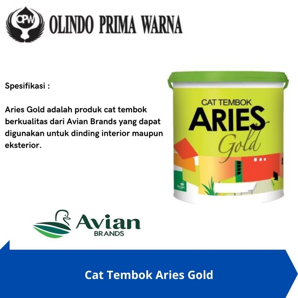 Cat Tembok Interior Aries Gold