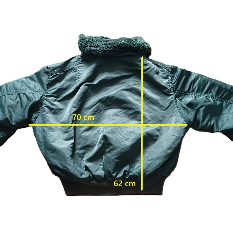 ALPHA INDUSTRIES B-15D Vtg Jacket Green size M lebar