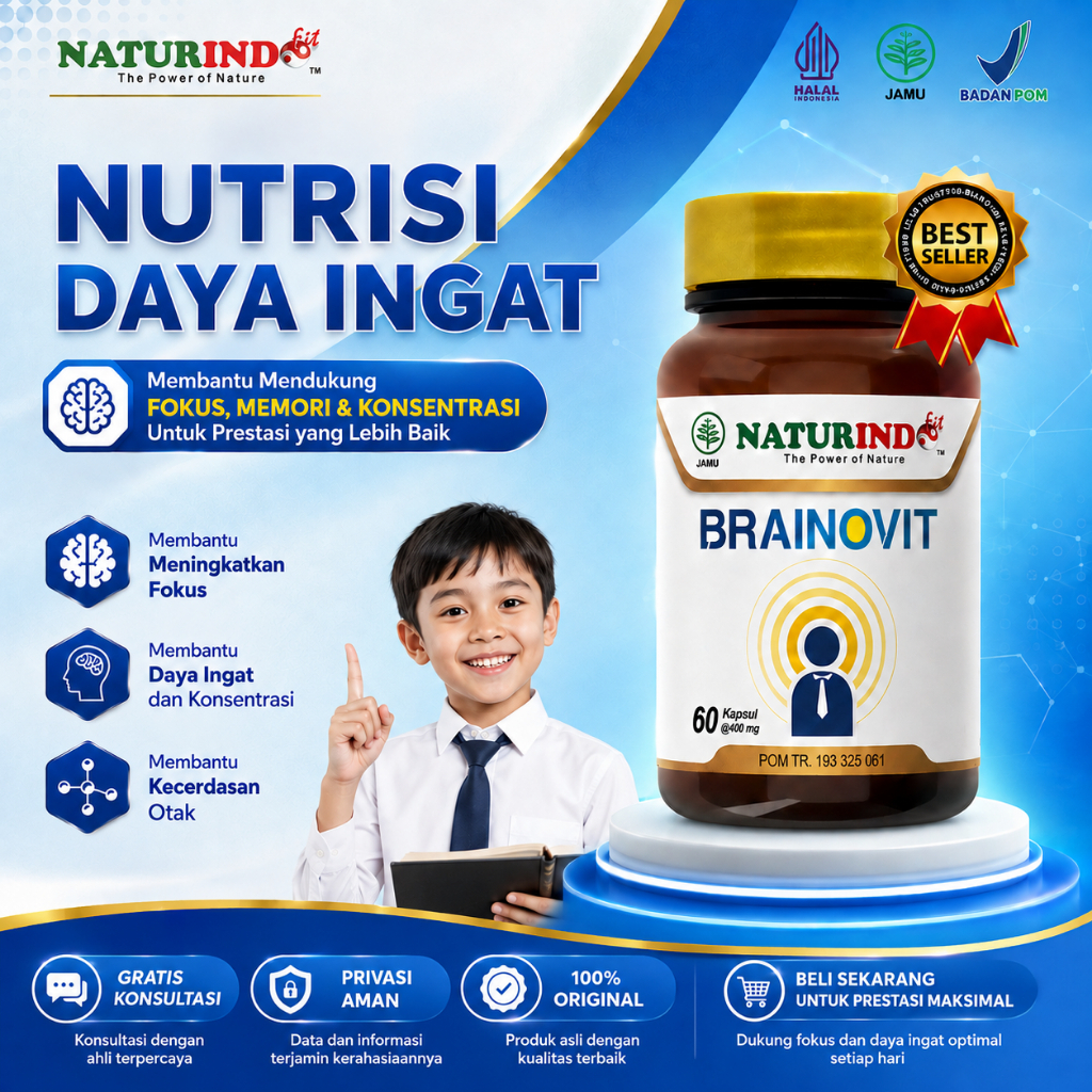 Brainovit Vitamin Otak Anak Cerdas Daya Ingat Konsentrasi Fokus Daya Ingat Anak Dan Dewasa