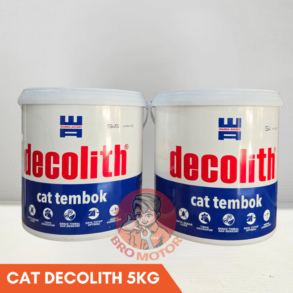 TERMURAH CAT TEMBOK DECOLITH 5KG / CAT TEMBOK INTERIOR DECOLITH GALON / CAT DECOLITH PUTIH SW / CAT 