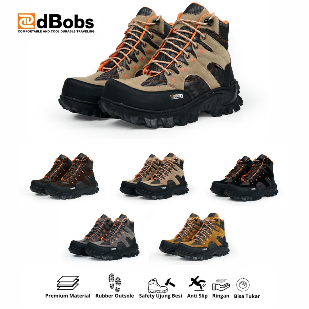 dBobs Sepatu Hiking dBobs Blake High Pria Wanita Boot Tinggi Anti Slip Rubber Outsole Safety Ujung B