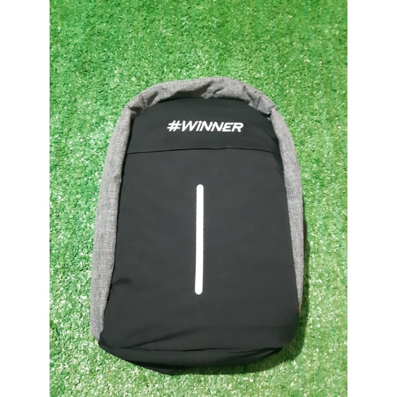 Tas Sling Bag Anti Theft Souvenir Gift "Winner" + USB Charger Port