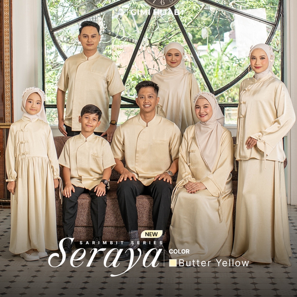 GIMIHIJAB - SARIMBIT LEBARAN 2027 SERAYA SERIES - Baju Couple Keluarga Spesial Lebaran 2027