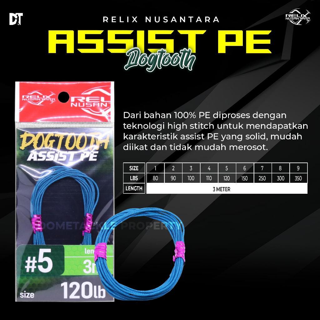 Relix Nusantara Dogtooth Assist PE 3M 80 90 100 110 120 150 250 300 350LB | Tali Assist Hook Solid K