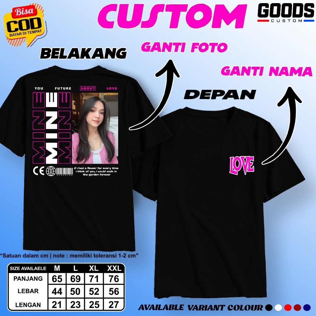 Baju Sablon Custom Foto Sendiri Kaos Sablon Foto Satuan Kaos Pria dan Wanita Distro kaos aesthetic