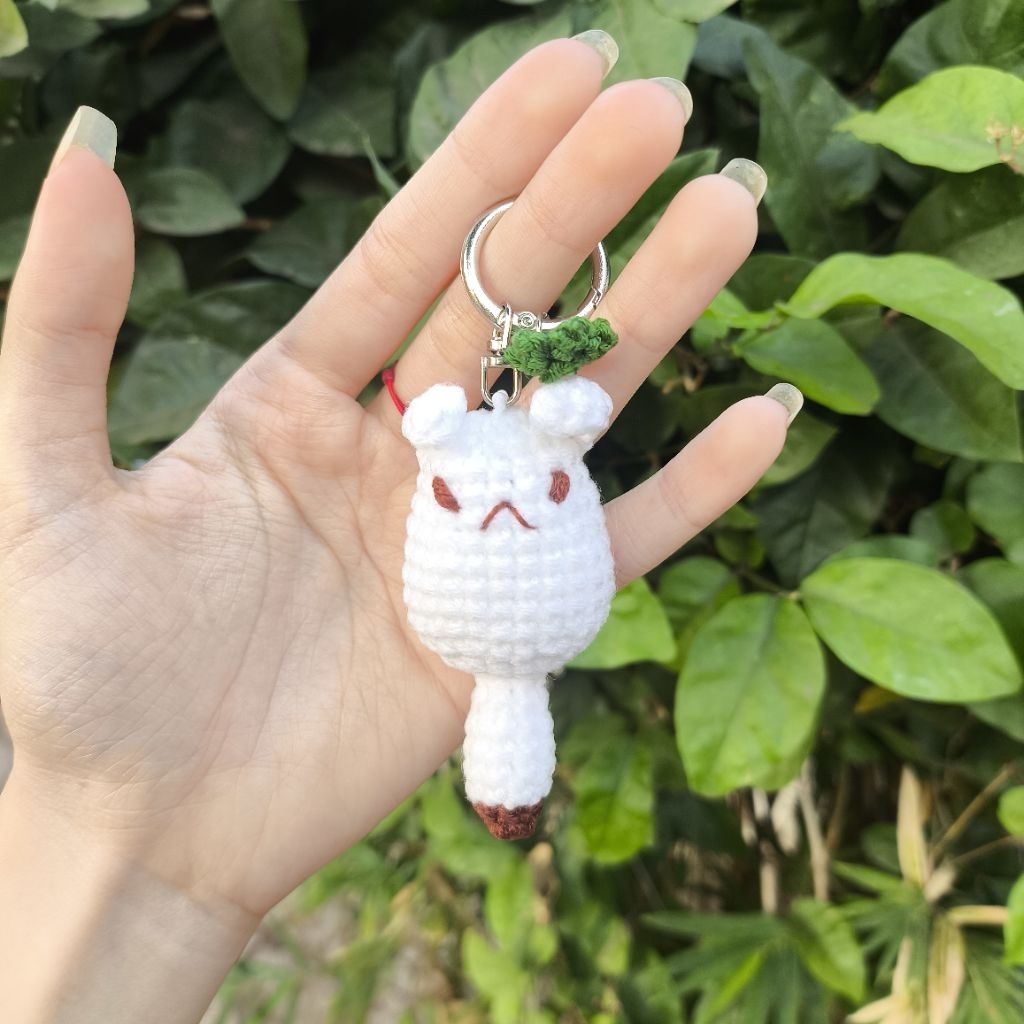GUMIRUMI | Gantungan kunci amigurumi genshin impact dodoco, gantungan kunci rajut dodoco, crochet ke
