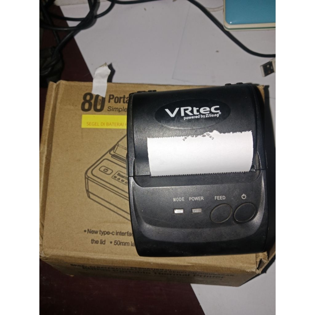 Printer Thermal Portable VRtec 58mm USB Type-C