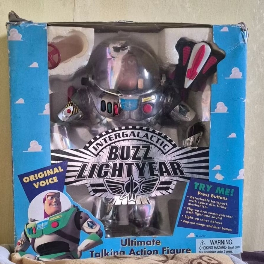 [ready stock] buzz lightyear silver Toys Story – 12 Ultimate Talking Intergalactic Chrome Buzz Light