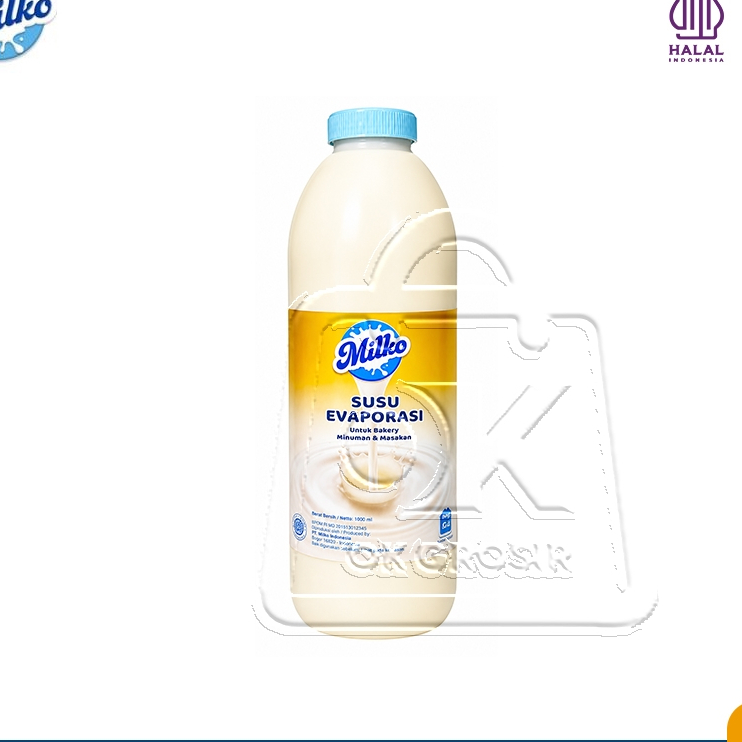 Milko Susu Evaporasi Gold Evaporated Milk (Botol 980 gr)