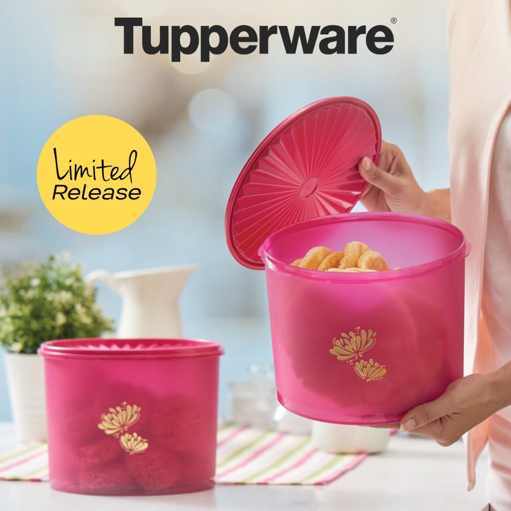 lotus super deco 4 L tupperware toples bulat 4L