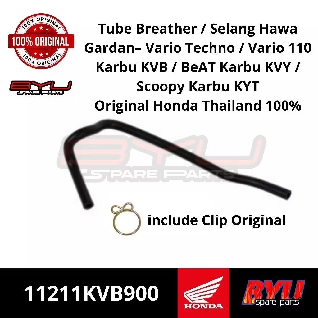 11211-KVB-900 Tube Breather / Selang Hawa Gardan Honda Vario 110 Karbu / Vario Techno / Beat Karbu /