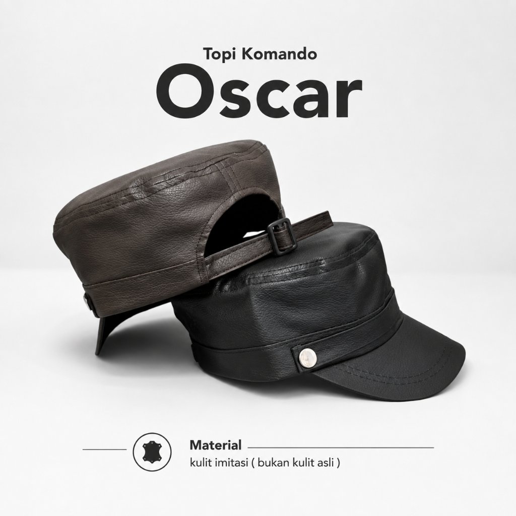 TOPI KOMANDO KULIT / TOPI KOMANDO OSCAR / TOPI ARMY KULIT