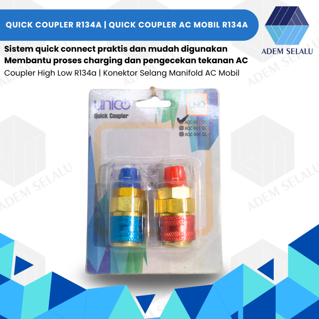 Quick Coupler R134a | Quick Coupler AC Mobil R134a | Coupler High Low R134a | Konektor Selang Manifo