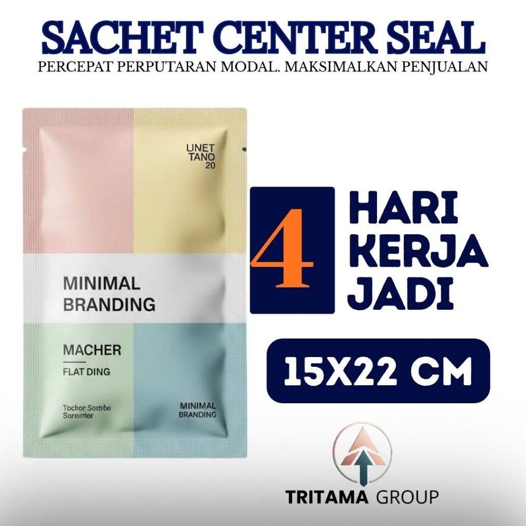 Tritama Packaging - sachet Bag Full Printing Ukuran 15x22cm Custom Kemasan Snack Powder Tercepat 4 H